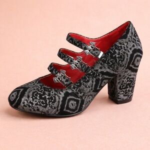 Demonia Vivika Mary Jane pump triple bat buckle Dolls Kill